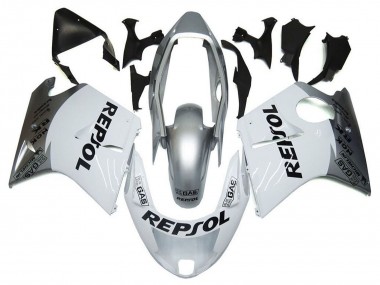 Carenagens Moto Honda CBR1100XX Blackbird 1996-2007 - Prata Branco Cinzento Preto Repsol