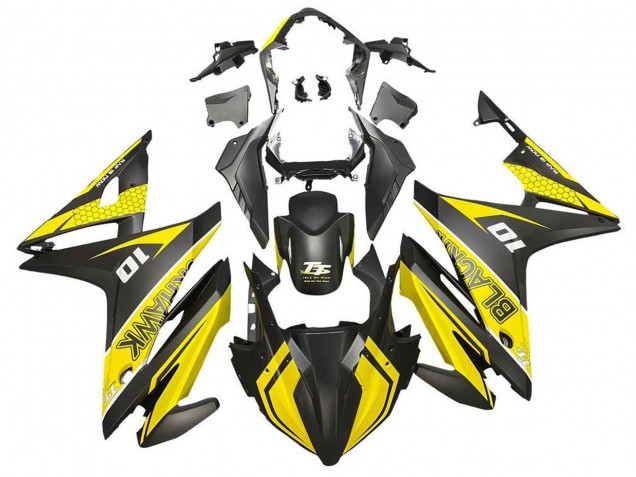 Carenagens Moto Honda CBR500R 2016-2018 - Amarelo Preto Fosco