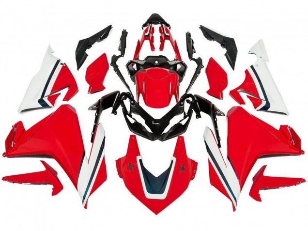 Carenagens Moto Honda CBR500R 2019-2021 - Vermelho Branco Preto Listra