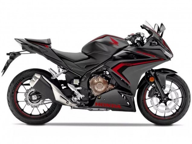 Carenagens Moto Honda CBR500R 2019-2021 - Preto Fosco Vermelho Preto