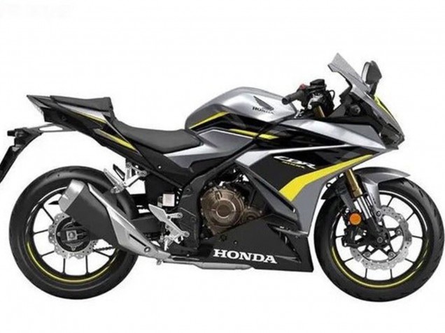 Carenagens Moto Honda CBR500R 2019-2021 - Prata Preto Brilhante Amarelo