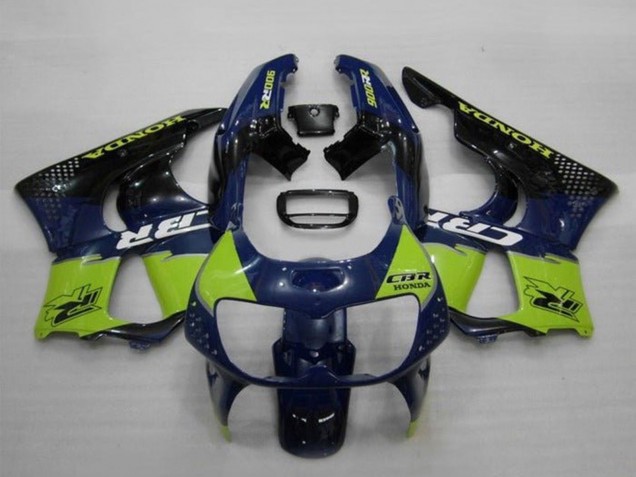 Carenagens Moto Honda CBR900RR 893 1994-1995 - Azul Verde Preto Brilhante