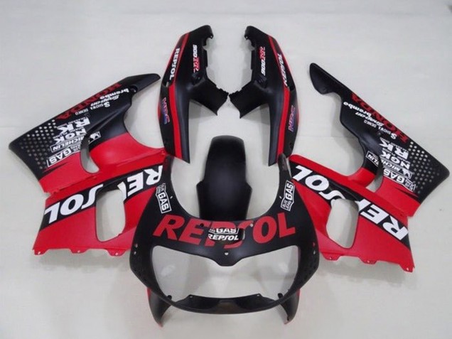 Carenagens Moto Honda CBR900RR 893 1994-1995 - Vermelho Preto Fosco Branco Repsol
