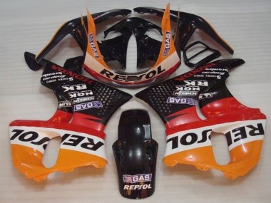 Carenagens Moto Honda CBR900RR 893 1996-1997 - Laranja Branco Vermelho Preto Brilhante Repsol