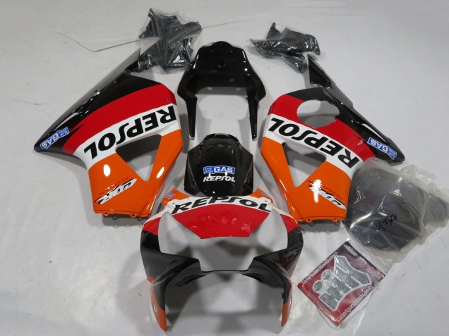 Carenagens Moto Honda CBR900RR 954 2002-2003 - Laranja Branco Vermelho Preto Brilhante Repsol