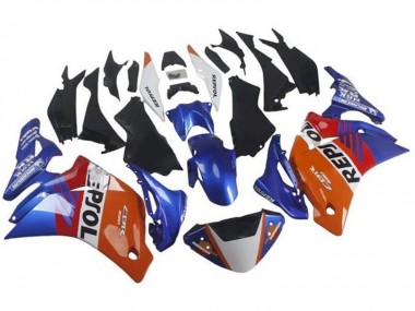 Carenagens Moto Honda CBR250RR 2011-2015 - Laranja Branco Vermelho Azul Repsol