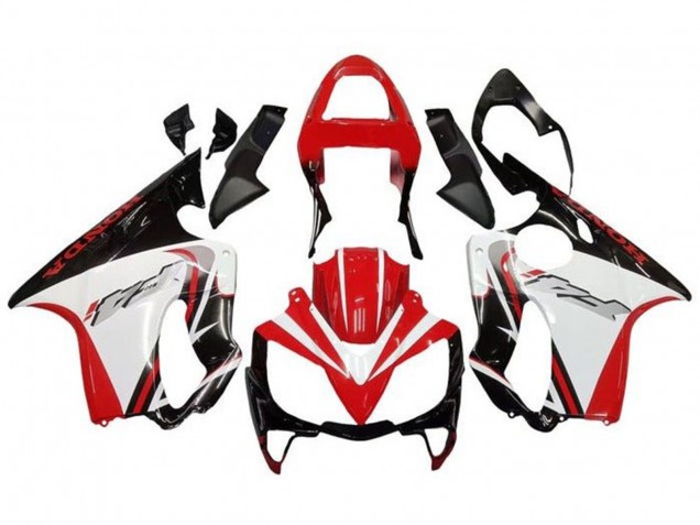 Carenagens Moto Honda CBR600 F4i 2001-2003 - Branco Vermelho Preto Brilhante