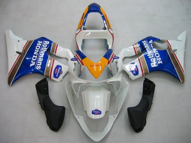 Carenagens Moto Honda CBR600 F4i 2001-2003 - Amarelo Branco Azul Rothmans