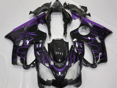 Carenagens Moto Honda CBR600 F4i 2004-2007 - Preto Brilhante Roxo Chama