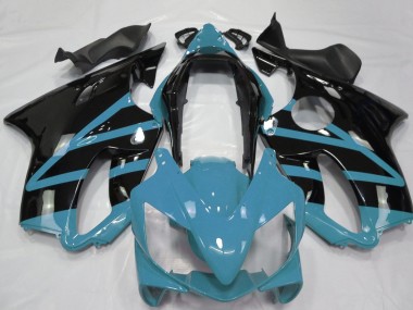 Carenagens Moto Honda CBR600 F4i 2004-2007 - Azul Claro Preto Brilhante