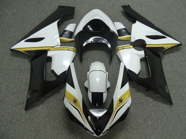 Carenagens Moto Kawasaki ZX6R 2005-2006 - Branco Preto Amarelo