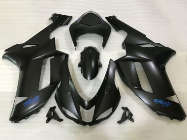 Carenagens Moto Kawasaki ZX6R 2007-2008 - Preto Fosco Azul Ninja