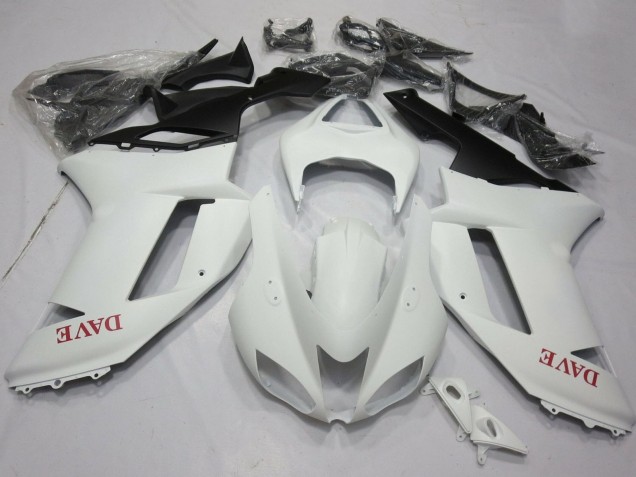 Carenagens Moto Kawasaki ZX6R 2007-2008 - Branco Fosco Vermelho