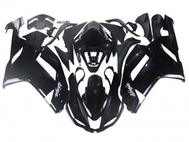 Kit Carenagens Moto Kawasaki ZX6R 2007-2008 - Preto Brilhante