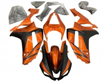Carenagens Moto Kawasaki ZX6R 2007-2008 - Laranja Preto Fosco