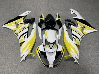 Carenagens Moto Kawasaki ZX6R 2009-2012 - Branco Amarelo Preto