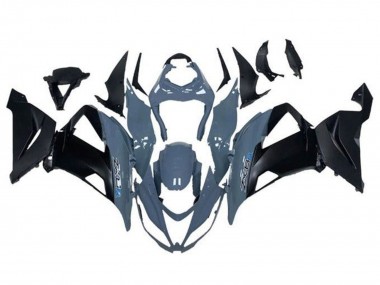 Carenagens Moto Kawasaki ZX6R 2013-2018 - Cinzento Preto Fosco