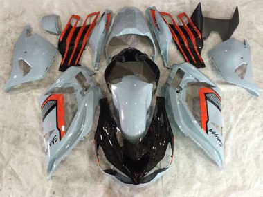 Carenagens Moto Kawasaki ZX6R 2013-2018 - Nardo Cinzento Vermelho Preto