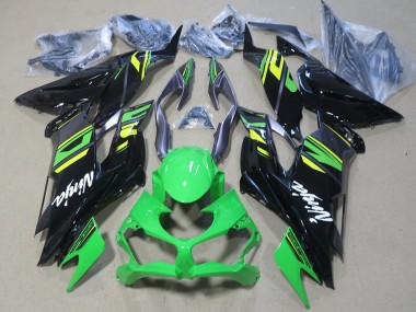 Carenagens Moto Kawasaki ZX6R 2019-2022 - Verde Amarelo Preto Brilhante