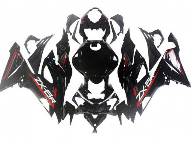 Carenagens Moto Kawasaki ZX6R 2019-2022 - Preto Brilhante Vermelho