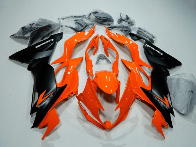 Carenagens Moto Kawasaki ZX6R 2019-2022 - Laranja Preto Fosco