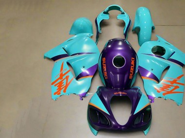 Carenagens Moto Suzuki GSXR 1300 Hayabusa 1996-2007 - Roxo Fosco Laranja Azul