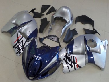 Carenagens Moto Suzuki GSXR 1300 Hayabusa 1996-2007 - Prata Azul Escuro