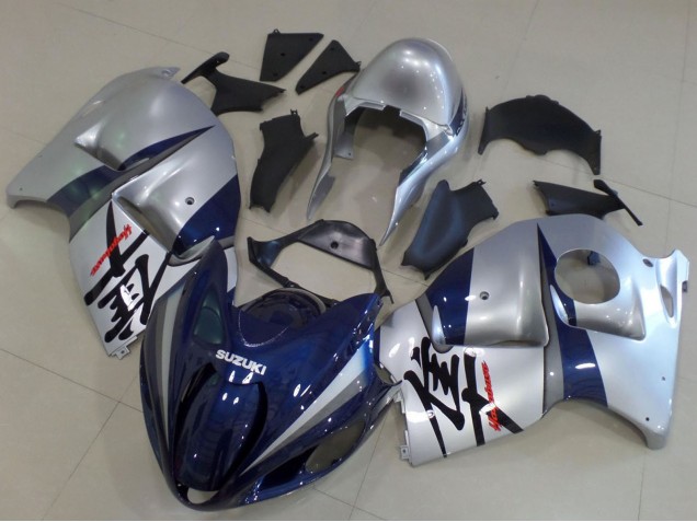 Carenagens Moto Suzuki GSXR 1300 Hayabusa 1996-2007 - Prata Azul Escuro
