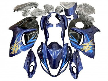 Carenagens Moto Suzuki GSXR 1300 Hayabusa 2008-2020 - Azul Preto Azul Claro Ouro
