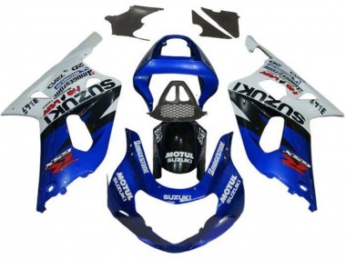 Carenagens Moto Suzuki GSXR1000 2000-2002 - Branco Vermelho Azul Preto Vermelho