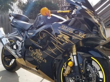 Carenagens Moto Suzuki GSXR 1000 2003-2004 - Preto Ouro Corona