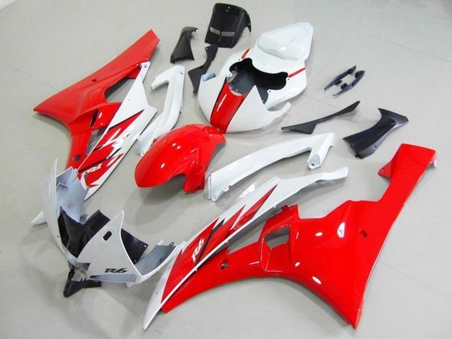 Carenagem Moto Yamaha YZF R6 2006-2007 - Branco Vermelho