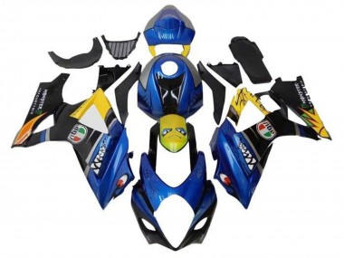 Carenagens Moto Suzuki GSXR 1000 2005-2006 - Azul Amarelo Preto Tubarão
