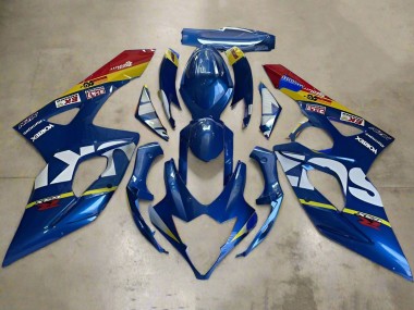 Carenagens Moto Suzuki GSXR 1000 2005-2006 - Azul Branco Amarelo Vermelho