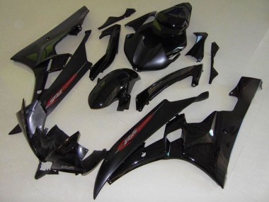 Carenagens Moto Yamaha YZF R6 2006-2007 - Preto Brilhante Preto Fosco Vermelho OEM Estilo