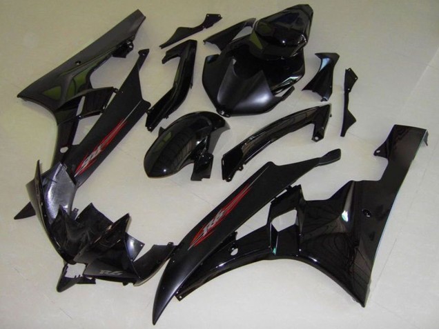 Carenagens Moto Yamaha YZF R6 2006-2007 - Preto Brilhante Preto Fosco Vermelho OEM Estilo