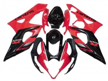 Carenagens Moto Suzuki GSXR 1000 2005-2006 - Vermelho Preto Brilhante Listra
