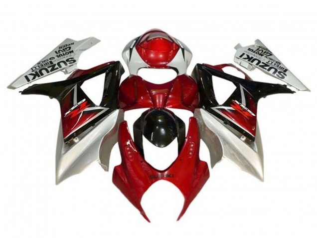 Carenagens Moto Suzuki GSXR 1000 2005-2006 - Prata Vermelho Preto