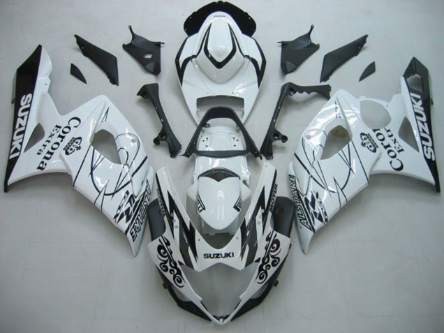 Carenagens Moto Suzuki GSXR 1000 2005-2006 - Branco Preto Alstare Corona