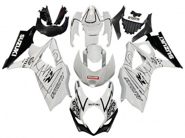 Carenagens Moto Suzuki GSXR 1000 2005-2006 - Branco Preto Corona Motul