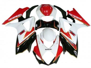 Carenagens Moto Suzuki GSXR 1000 2005-2006 - Branco Vermelho Preto Ouro