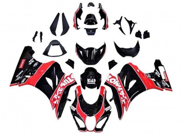 Carenagens Moto Suzuki GSXR1000 2017-2025 - Preto Brilhante Vermelho Branco Risca de giz