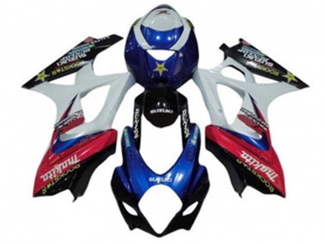 Carenagens Moto Suzuki GSXR 1000 2007-2008 - Branco Azul Vermelho Preto Makita