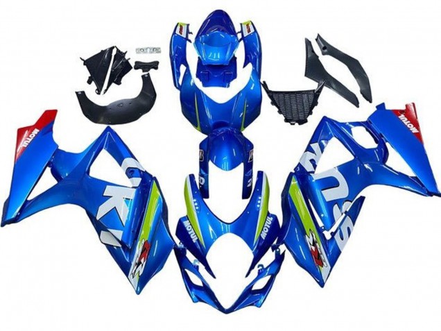Carenagens Moto Suzuki GSXR 1000 2007-2008 - Azul Branco Verde Vermelho