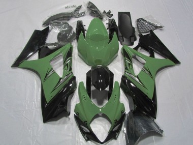 Carenagem Moto Suzuki GSXR 1000 2007-2008 - Verde Preto Brilhante