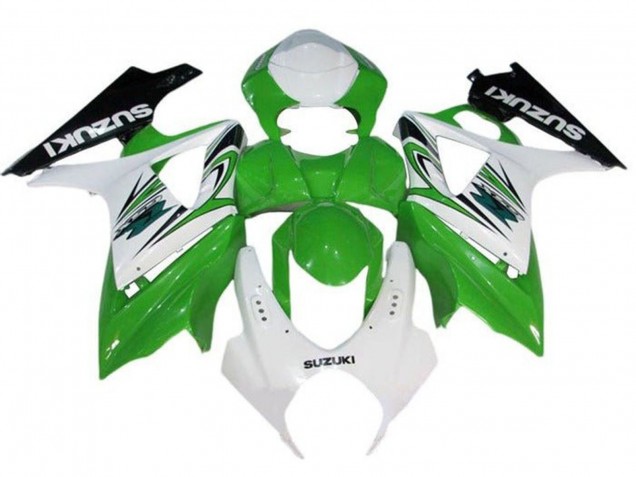 Carenagem Moto Suzuki GSXR 1000 2007-2008 - Branco Verde Preto