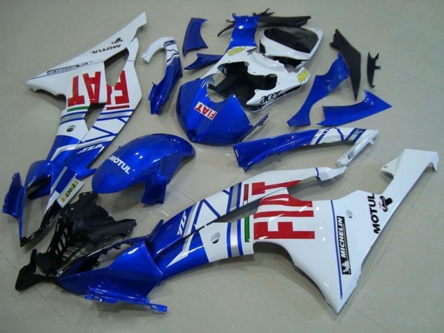 Carenagens Moto Yamaha YZF R6 2008-2016 - Branco Azul Vermelho Fiat Motul Michelin