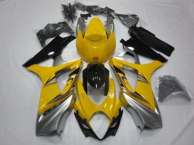 Carenagens Moto Suzuki GSXR 1000 2007-2008 - Amarelo Prata Preto