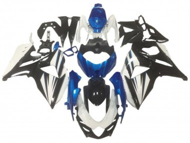Carenagem Moto Suzuki GSXR 1000 2009-2016 - Branco Azul Preto Brilhante