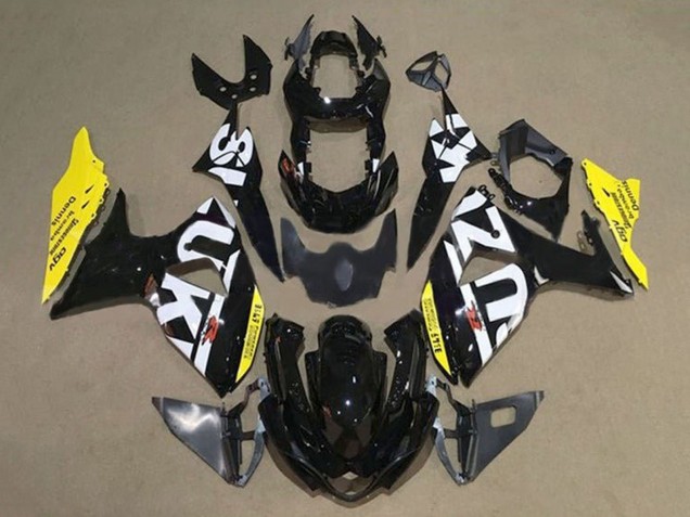 Carenagens Moto Suzuki GSXR 1000 2009-2016 - Preto Branco Amarelo